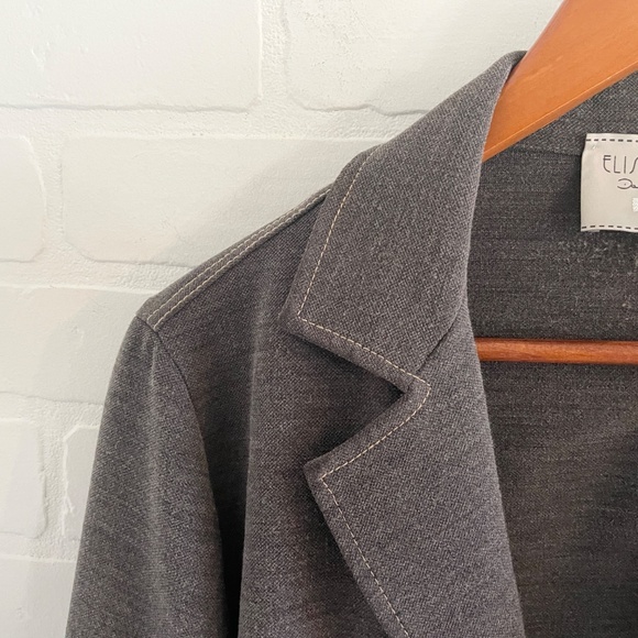 Elisa Cavaletti Y2K Women’s Jersey Knit Blazer Cotton Stretch asymmetrical Sz M - Picture 12 of 15